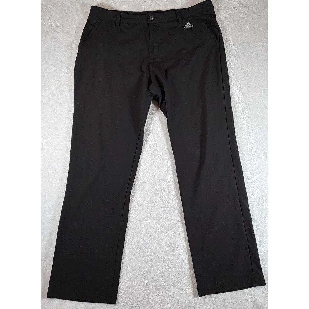 Adidas Pants Mens Sz 36x30 Black Puremotion Climalite 3 Stripes Performance Golf